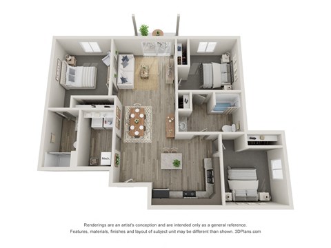a 1 bedroom floor plan  sierra  2100 sq ft
